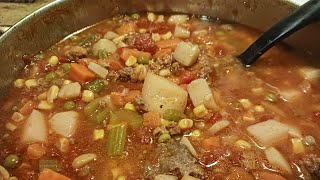 Vegetable Venison Soup Hunters Comfort Food for Fall and Winter [upl. by Hairacaz]