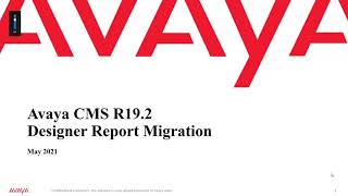 How to Migrate Designer Reports for Avaya Call Management System CMS 192 [upl. by Thirza]