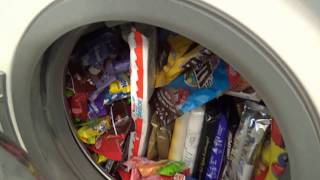 a lot of candy  WASHING MACHINE full of sweets [upl. by Adnarym]