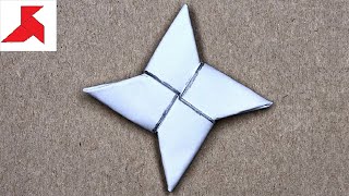 DIY  How to make a NINJA STAR SHURIKEN from ONE sheet of A4 paper [upl. by Gun]