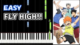 🎹FLY HIGH／BURNOUT SYNDROMES【簡単ピアノ】【ハイキュー 2 OP】 [upl. by Yerffoj]