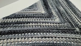 Crochet Triangle Scarf  Shawl Tutorial EASY  Empty Spaces [upl. by Milissent]