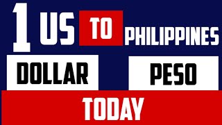 1 Us dollar to Philippines Peso Today 28 August 2023 [upl. by Atinav]