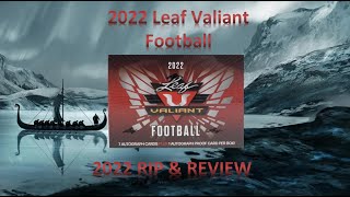 2022 Leaf Valiant Football Box Opening The Better Half suggest you Watch Before You Buy [upl. by Charteris]