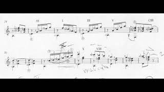 William Walton  Five Bagatelles for Guitar Score video [upl. by Atnuahs348]