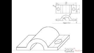 Engineering Drawing TutorialsOblique drawing with front and side view T 25 [upl. by Anirtal]