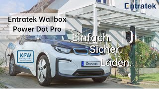 Entratek KfWförderfähige Wallbox Power Dot Pro mit 5 75mKabel amp App [upl. by Nolek]