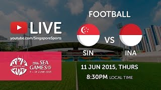 Football Singapore vs Indonesia Jalan Besar Stadium Day 5  28th SEA Games Singapore 2015 [upl. by Fidela]