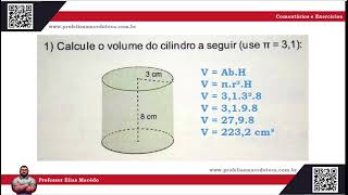 Como calcular o volume de um cilindro  Professor Elias Macêdo [upl. by Freeland]