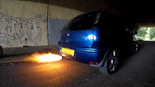 Corsa Z20let Sound Pops Bangs Exhaust Flames [upl. by Greiner]