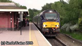 DRS Class 68 68008 Avenger on the Chiltern Mainline 11th June 2016 [upl. by Sumerlin]