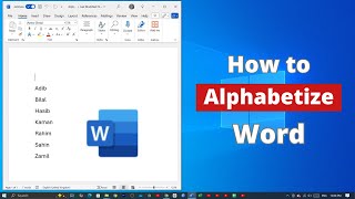 How to Alphabetize on Microsoft Word [upl. by Hammel349]