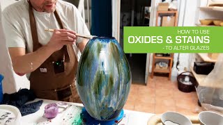 79 Using Oxides amp Stains to Alter Pottery Glazes [upl. by Ahsienor]