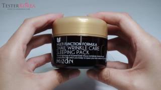 TESTERKOREA MIZON Snail Wrinkle Care Sleeping Pack [upl. by Eceinej678]