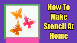 DIY Handmade Stencil Making amp Printing l Easy Paper Stenciling at home [upl. by Atter978]