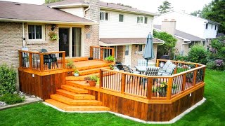 STUNNING 100 TWO STORY DECK DESIGN IDEAS  HOW TO DECORATE BEAUTIFUL DECK OUTDOOR LIVING SPACE [upl. by Leahciam]