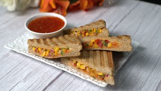 Capsicum amp Corn Sandwich Recipe  Simple amp Delicious Sandwich Recipe [upl. by Ibba167]