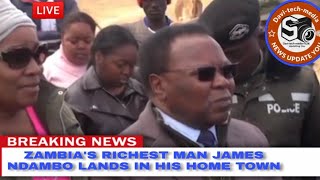 Zambias Richest Man James Ndambo Lands In Home Land amp Hands Over Church Update Davitechmedia [upl. by Naret664]