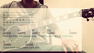 How To Play quotWINTERLONGquot by Neil Young  Acoustic Guitar Tutorial on a Ibanez Concord [upl. by Harret]