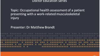 Occupational health assessment of a patient presenting with a workrelated musculoskeletal injury [upl. by Matthus]