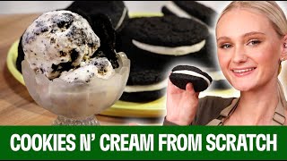 The Ultimate Cookies N Cream Ice Cream  From Scratch with Tini [upl. by Ayikat]