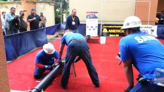 Pipe Tapping Competition  Texas Water 2013 [upl. by Znieh912]