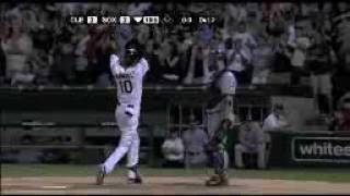 2008 White Sox Alexei Ramirez hits a solo home run to tie the game vs Indians 70108 [upl. by Streeto]