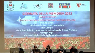 Giornata della Memoria 2022  quotLeggi Razzistequot discriminazione e deportazione nell Italia [upl. by Valoniah]