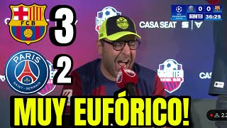 🔥Gerard Romero MUY EUFÓRICO TRAS LA VICTORIA DEL BARCELONA 3 PSG 2🔥 REACCIÓN [upl. by Giltzow739]