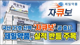 국산 37호 신약 ‘자큐보’ 곧 출시제일약품 실적 반등 주목 [upl. by Aineles106]