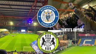 TANTO’S ON FIRE  Stockport County vs Forest Green Rovers Matchday Vlog [upl. by Nilla114]