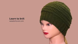 Ladies topi knitting design in hindi  Gents cap knitting design in hindi [upl. by Atnicaj231]