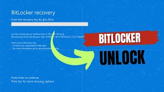 Bitlocker Recovery Key  bitlocker unlock without password and recovery key  bitlocker [upl. by Anuait]