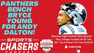 quotBryce Young Benched Andy Dalton QB1 for Panthers – What Went Wrong  MNF Blitz Reactionquot [upl. by Rosmunda613]