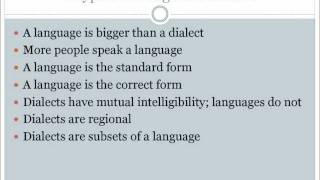 The Difference Between a quotLanguagequot and a quotDialectquot [upl. by Ishii]