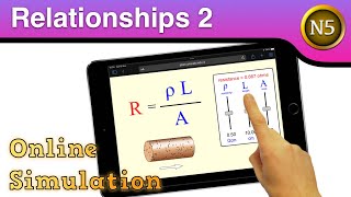 National 5 Physics  relationships between variables resistance in a wire simulation [upl. by Shannan]