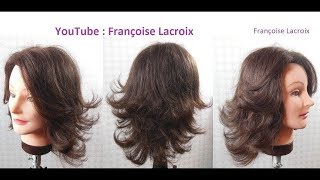 Coupe de cheveux femme dégradée  Medium length haircut with layers  Corte de pelo en capas [upl. by Deeanne]