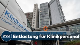 CORONALAGE Rund 600 Freiwillige melden sich in Sachsen um Klinikpersonal zu entlasten [upl. by Kunin624]