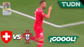 ¡Madrugan Seferovic anota  Suiza 10 Portugal  UEFA Nations League 2022  J4  TUDN [upl. by Engedi]