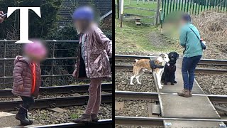 Network Rail releases dangerous level crossing CCTV compilation [upl. by Sairu]