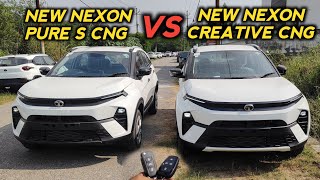 New Nexon Pure S CNG VS Creative 2024  Nexon CNG [upl. by Aynotan]