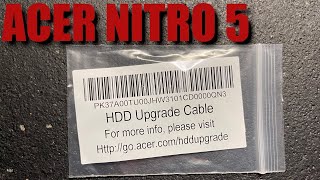 Acer Nitro 5 HDD Upgrade Cable Install [upl. by Alyakcim]