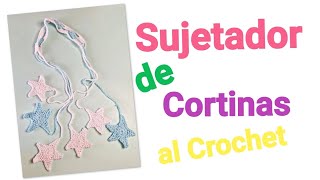 Sujetador de Cortinas con Estrellas al Crochet [upl. by Hanni]