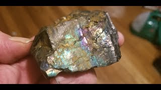 Colorful Rainbow Anthracite  Peacock Coal I Mined in Tresckow PA [upl. by Sexela]