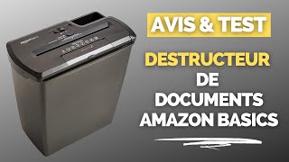 Destructeur de Document Amazon Basic Papier  Carte de Crédit  CD  DVD 🗑️ Test amp Avis🗑️ [upl. by Yolanda]