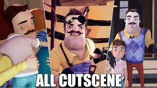 All Hello Neighbor Cutscenes Full Movie [upl. by Oiramrej]