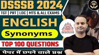 Special Class  Top 100 Synonyms Synonymsdsssb vocabulary dsssbenglish synonyms Synonymsdsssb [upl. by Chicoine]