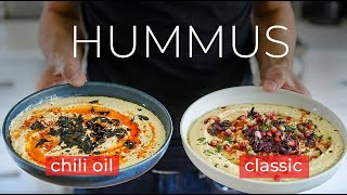 The Hummus fusion I NEVER KNEW I NEEDED  Traditional  Chili Oil Hummus Recipe [upl. by Leirbma]