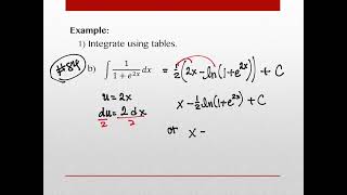 87 Integration by Tables [upl. by Eylk569]