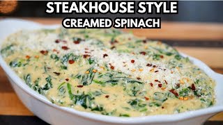 How To Make Steakhouse Quality Creamed Spinach at Home [upl. by Nrehtak865]